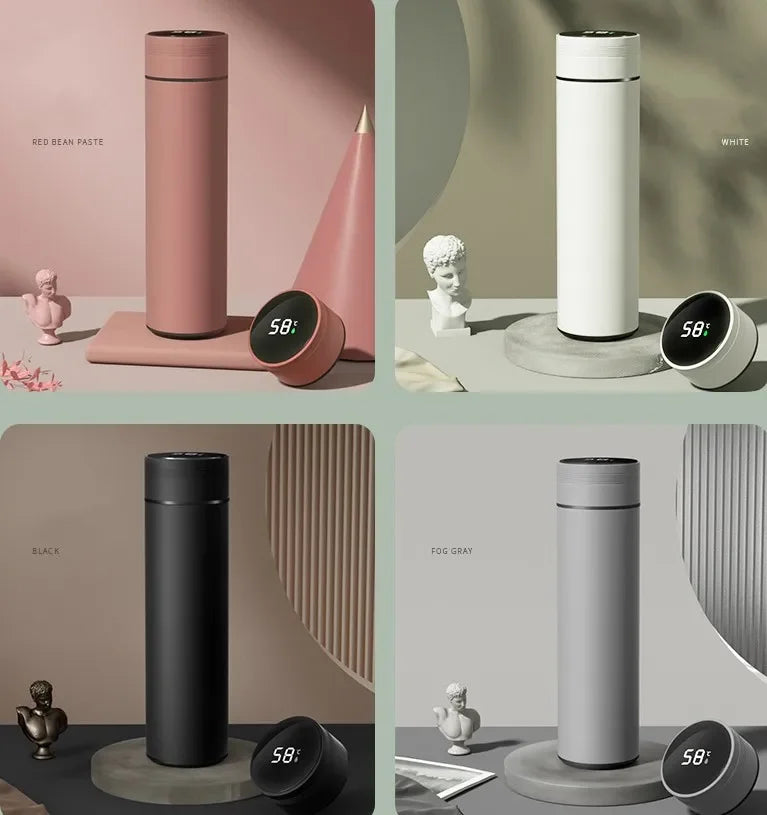 TailoraFlow™ Smart Temperature Display Thermos – 500ml Stainless Steel Vacuum Bottle