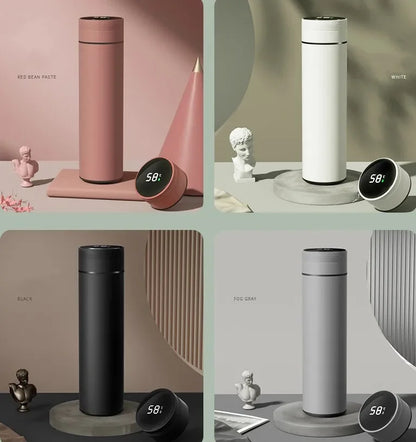 TailoraFlow™ Smart Temperature Display Thermos – 500ml Stainless Steel Vacuum Bottle